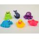 Small rubber bath toys floating animal toy set of squirt bath animal toy