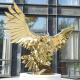 Stainless Steel Falcon Sculpture with Gold Plating Finish for Home Decoration