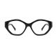 Black Irregular Acetate Frame Glasses Optical Transparent Lens