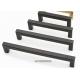 Brushed Black Stainless Steel Kitchen Cabinet Handles Drawer Pulls 76mm Holes