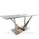 Low Luxury dining table with silver base