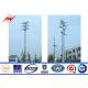 45 FT 2 Sections 220 KV Electric Steel Power Pole With Galvanization / Bitumen