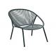 UV Resistant Metal Rattan Chair , K.D. Grey Rattan Stackable Chairs