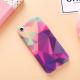 Hard PC Decal All-inclusive Color Flash Lozenge Pattern Cell Phone Case Cover For iPhone 7 6s Plus