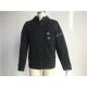 Male Military Cotton Woven Fabric Jacket Black Color With Hood TW58969