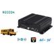 4Ch 720P 4G / 3G car dvr vehicle camera video recorder Dual SD Cards for School Bus