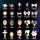 Hot NEW Wholesale Alloy Jewelry 3D Nail Art Jewelry Nail rhinestones Sticker Supplier Number ML2719-2738