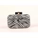 Luxury Black And White Colored Evening Clutch Bags Fashion Leather Material