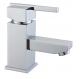 Modern Square Basin Tap Faucets Brass For Under Counter Basin , Single Hole Chain Hotel Taps