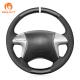 Carbon Suede Hand Stitching Custom Steering Wheel Cover for Toyota Fortuner Hilux Camry Highlander 2012 2013 2014 2015