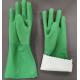 green  crinkle latex  full   coated interlock liner gauntlet gloves  latex work  gloves