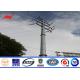 AWS D1.1 16m 6.9kv Power Line Pole / Steel Utility Poles For Mining Industry