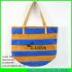 LUDA summer fashion leather handles  cheap paper straw bag