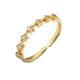 Opening Gold Plated Womens Rings 24k Gold Promise Rings Customize