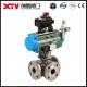 High Platform Square Three-Way Q44F-25P Floating Ball Valve for Different Applications
