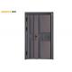 Luxury House Wrought Iron Entry Doors With Tempered Glass Window