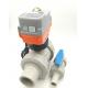 Electric PVC Actuated Plastic Ball Valves Potentiometer Feedback