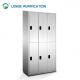 Anti Corrosion Three Door Sloping Top Stainless Steel Furniture Cabinet With Lock