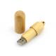 Round Shape Bamboo Usb Flash Drive With Silk Screen / Color Printing Logo