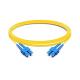 1m (3ft) Duplex OS2 Single Mode SC UPC to SC UPC PVC (OFNR) Fiber Optic Cable