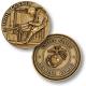 1.5 Inches Antique Gold Die Casting Shooting Challenge Coin With In Two Metal Colors