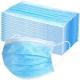 Blue Hospital Face Masks Machine Made Doctor Use High Bacterial Particle Filtration