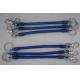 Translucent Blue Long Coil Key Ring Holder Coil Anti-Lost Fastener Coil Tethers