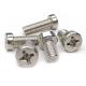 Anti Corrosion SS Cross Recessed Screw , Fully Threaded Cheese Head Screw