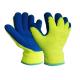 Comfortable Thermal Grip Warm Winter Work Gloves Blue Crinkle Latex Coated