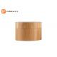 Custom Bamboo Wooden Cosmetic Jars With PP Inner , Small Plastic Cosmetic Pots