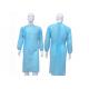 M L XL Threaded Cuffs PP PE Velcro Collar Non Woven Isolation Gown