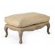 french vintage antique ottoman fabric wooden leisur chair loung with footrest sofa wood