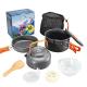 Factory TOP Seller Outdoor Camping Cookware Mess Kit Portable Picnic Pot Pan Camping Cooking Set For Out Door Hiking