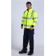 7 In 1 OEM Hivis Winter Work Jacket , 300D Oxford Hi Vis Heavy Duty Work Coats