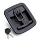Plastic Black Recessed Paddle Latch Lock For Storage Bins Tool Boxes