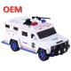 Customized Robotic Police Car Coin Bank With  Finger Print Plastic Money Box