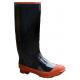 Comfortable Black Knee Mens Rubber Rain Boot Size 36 For Fishing