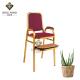 Kids Plywood Soft Cushion Stackable Banquet Chair With Fabric Seat Iron Frame