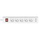 5 outlet CE GS Tested Power Strip 1.5m Cord with Switch, 2USB, Surge Protector