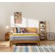 European Nordic Bedroom Furniture Oak Solid Wood Queen King Size Bed