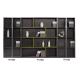 Melamine Faced Particle Board Office Wood Combination File Cabinet With Glass Door