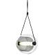 Coloured Glass Contemporary Pendant Lights Capsula LED Hanging Grey Finish