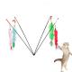 Fashion Interactive Cat Toys Soft Plush Feathers Stick Long Tail Educational Cat Toys