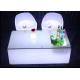 Mobile KTV Decoration LED Light Furniture Colors Changeable With Glass Top