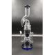 glass bong,17.5 inches oil rig lookah glass two 8 arm perc water pipe 14mm joint giving glass bowl high quality bongs