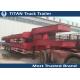 3 Axle 60 Ton hydraulic Low Bed Trailer for machinery , excavator , bulk cargo