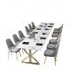 Light Luxury Scandinavian Style Office Furniture 2 Meters Marble Conference Table and Desk