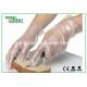 High Density Disposable Short Clear Plastic Gloves With CE / ISO