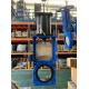 NBR Seat Slurry Knife Gate Valve With Double Acting Pneumatic Actuator