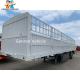 4 Axles White Storage Semi Trailer Transport For Vegetables Fruits Livestock